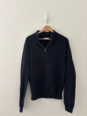 Made for italic navy 1/4 zip up sweater